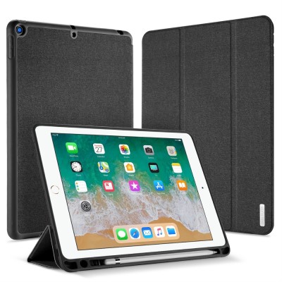 DUX DUCIS Domo TPU gel tablet cover with multi-angle stand and Smart Sleep function for iPad 9.7" 2017/2018 black