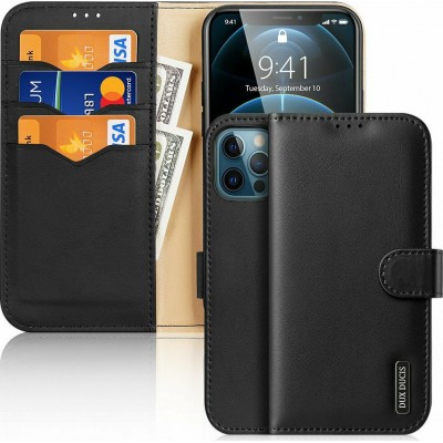 DUX DUCIS Hivo Leather Wallet case for iPhone 12 Pro Max black