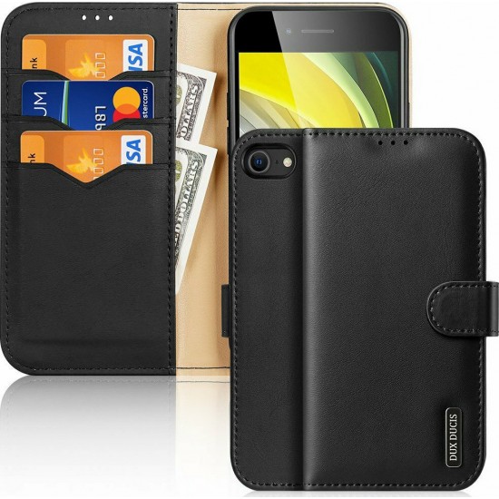 DUX DUCIS Hivo Leather Wallet case for iPhone SE 2020/7/8 black