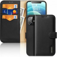 DUX DUCIS Hivo Leather Wallet case for iPhone 12 mini black