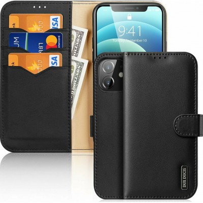 DUX DUCIS Hivo Leather Wallet case for iPhone 12 mini black