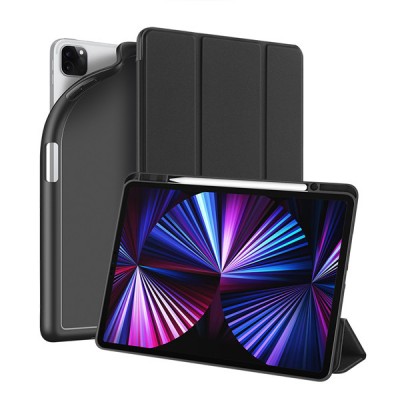 DUX DUCIS Osom TPU gel tablet cover with multi-angle stand and Smart Sleep function for iPad Pro 12.9" 2020/2021 black