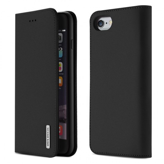DUX DUCIS Wish Genuine Leather Bookcase type case for iPhone 6/6s Plus black