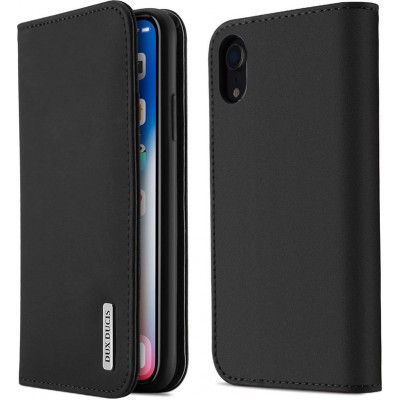 DUX DUCIS Wish Genuine Leather Bookcase type case for iPhone Xr black