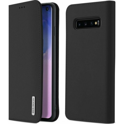 DUX DUCIS Wish Genuine Leather Bookcase type case for Samsung Galaxy S10 black