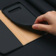 DUX DUCIS Wish Genuine Leather Bookcase type case for Samsung Galaxy S10 Plus black