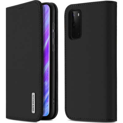 DUX DUCIS Wish Genuine Leather Bookcase type case for Samsung Galaxy S20 black