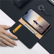 DUX DUCIS Wish Genuine Leather Bookcase type case for Huawei P20 Lite black