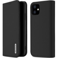 DUX DUCIS Wish Genuine Leather Bookcase type case for iPhone 11 black