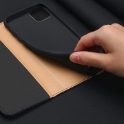 DUX DUCIS Wish Genuine Leather Bookcase type case for iPhone 12 mini black