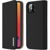 DUX DUCIS Wish Genuine Leather Bookcase type case for iPhone 12 Pro Max black
