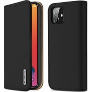 DUX DUCIS Wish Genuine Leather Bookcase type case for iPhone 12 mini black