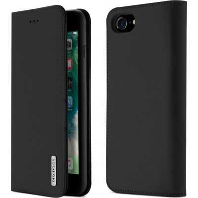 DUX DUCIS Wish Genuine Leather Bookcase type case for iPhone SE 2020/7/8 black