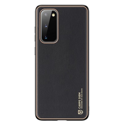 Dux Ducis Yolo elegant case made of soft TPU and PU leather for Samsung Galaxy S20 black
