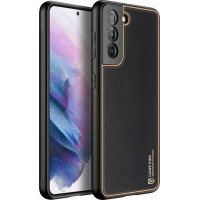 Dux Ducis Yolo elegant case made of soft TPU and PU leather for Samsung Galaxy S21 Plus 5G black