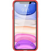 Dux Ducis Yolo elegant case made of soft TPU and PU leather for iPhone 11 red