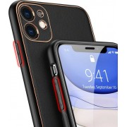 Dux Ducis Yolo elegant case made of soft TPU and PU leather for iPhone 12 black