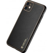 Dux Ducis Yolo elegant case made of soft TPU and PU leather for iPhone 12 black
