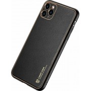 Dux Ducis Yolo elegant case made of soft TPU and PU leather for iPhone 12 Pro Max black