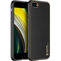 Dux Ducis Yolo elegant case made of soft TPU and PU leather for iPhone SE 2020/7/8 black
