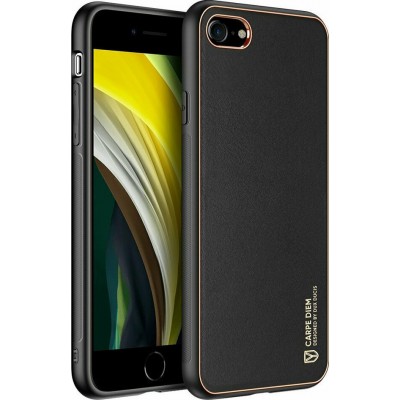 Dux Ducis Yolo elegant case made of soft TPU and PU leather for iPhone SE 2020/7/8 black
