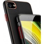 Dux Ducis Yolo elegant case made of soft TPU and PU leather for iPhone SE 2020/7/8 black