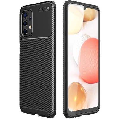 Case SAMSUNG GALAXY A32 LTE Armored Shockproof Carbon Fiber black