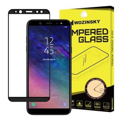 Wozinsky Tempered Glass Full Glue Super Tough Προστασία οθόνης για Samsung Galaxy A6 2018 A600 Μαύρο