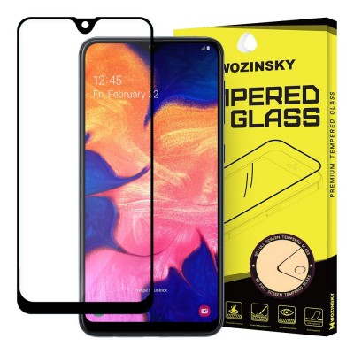Wozinsky Tempered Glass Full Glue Super Tough Screen Protector Full Coveraged με Frame Case Friendly για Samsung Galaxy A10 μαύρο