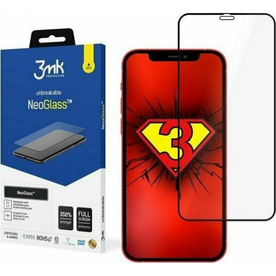 3MK NeoGlass για Apple iPhone 12 / 12 Pro Μαύρο