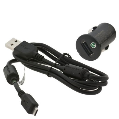 Sony Ericsson AN-400 Φορτιστής Αυτοκινήτου 1.2A + EC-450 micro-USB καλώδιο φόρτισης 1m μαύρο (bulk)