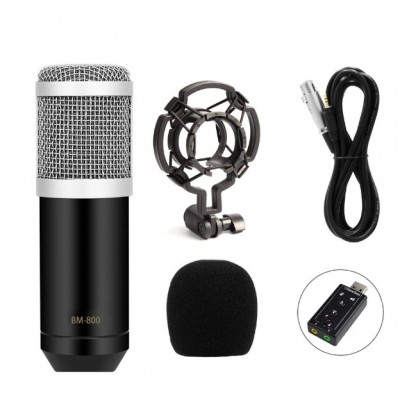 BM-800 Πυκνωτικό Μικρόφωνο με Μαύρη Λαβή