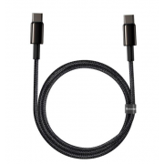 BASEUS USB Cable - Tungsten Gold Type-C - Type-C 2M 100W 5A μαύρο (CATWJ-A01)