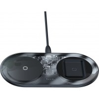BASEUS Wireless charger - Simple 2in1 18W μαύρο διάφανο  (WXJK-A01)