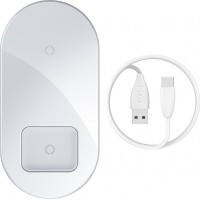 BASEUS Wireless charger - Simple 2in1 15W άσπρο (WXJK-02)