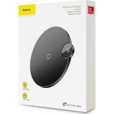 BASEUS Wireless charger - Digital 10W (LED display) μαύρο (WXSX-01)