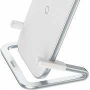 BASEUS Wireless charger - Rib 15W + stand άσπρο (WXPG-02) Supports ip 11 and previous 