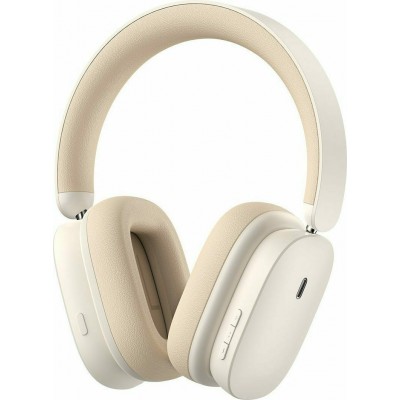Baseus Bowie H1 Ασύρματα Bluetooth Over Ear Ακουστικά με 70 ώρες Λειτουργίας Λευκά