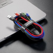 Baseus 4in1 USB - Lightning / USB Type C / 2x micro USB data charging cable 1,2 m 3,5 A black (CA1T4-C01)