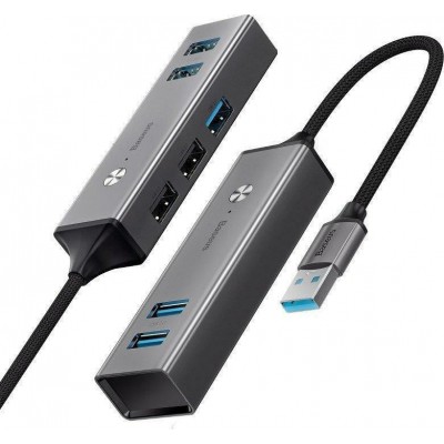 BASEUS Adapter Splitter HUB - USB3.0 - 5x USB CAHUB-C0G gray