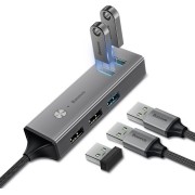 BASEUS Adapter Splitter HUB - USB3.0 - 5x USB CAHUB-C0G gray