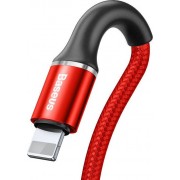 BASEUS USB Cable - Halo Data CALGH-B09 IPHONE lightning 1M 2.4A red