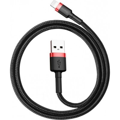 BASEUS USB Cable - Cafule CALKLF-A19 IPHONE lightning 0.5M 2.4A black-red