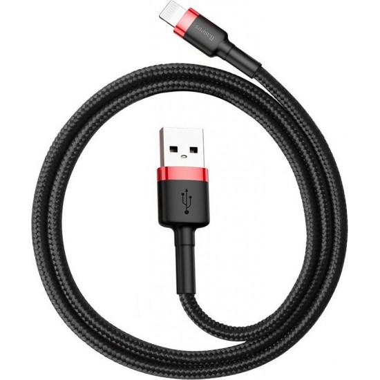 BASEUS USB Cable - Cafule CALKLF-B19 IPHONE lightning 1M 2.4A black-red