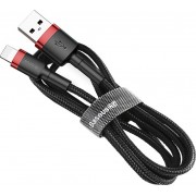 BASEUS USB Cable - Cafule CALKLF-A19 IPHONE lightning 0.5M 2.4A black-red