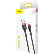 BASEUS USB Cable - Cafule CALKLF-A19 IPHONE lightning 0.5M 2.4A black-red