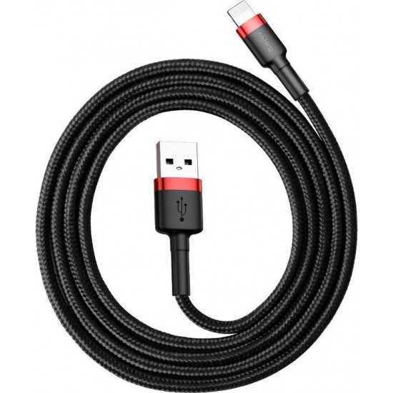 BASEUS USB Cable - Cafule CALKLF-C19 IPHONE lightning 2M 1.5A black-red