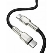 BASEUS USB Cable - Cafule Metal CATJK-D01 Type-C - Type-C 2M 100W 5A black-silver