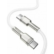 BASEUS USB Cable - Cafule Metal CATJK-C02 Type-C - Type-C 1M 100W 5A white-silver