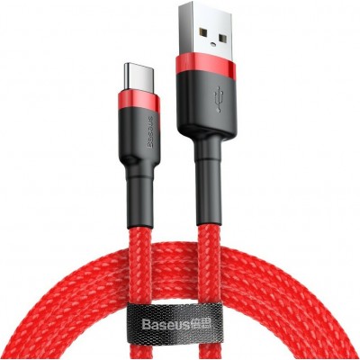 BASEUS USB Cable - Cafule CATKLF-A09 Type-C 0.5M 3A red